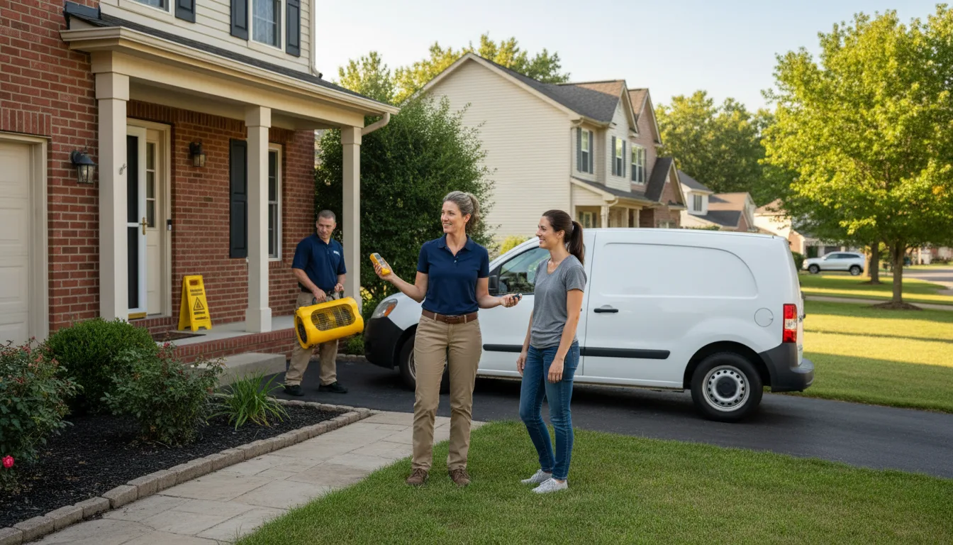 Residential water damage restoration in Quincy, IL